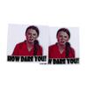 2ks 8*8cm How Dare You Greta Thunberg Vinyl Decal Samolepka Auto na okno