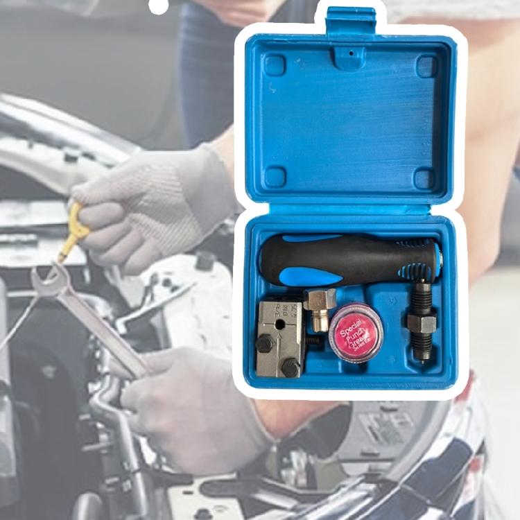 Car Brake Line Flaring Device 3/16in 4.75mm Manual Tubing Flaring Tool Double Flare Tool Kit with Box Brake Lines Tool
