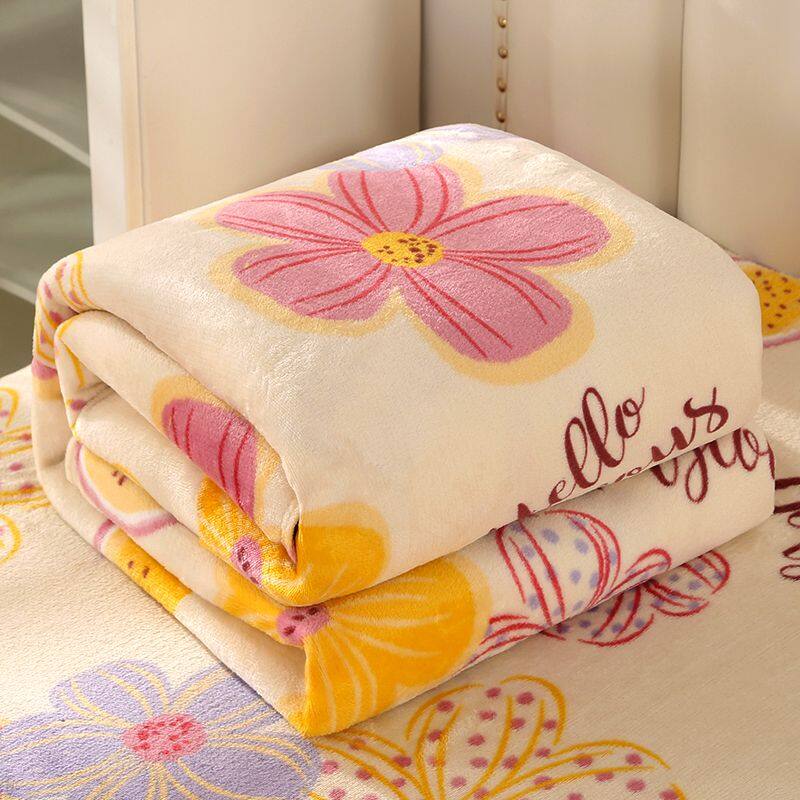 

Теплое двойное тонкое одеяло с мультяшным одинарным ворсом, мягкое фланелевое покрывало на кровать 100x150cm