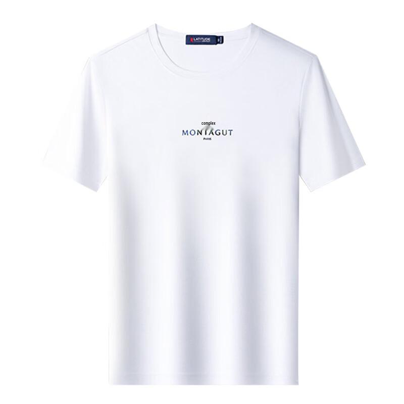 MONTAGUT Men's Cotton Blend Casual Round Neck T-Shirt