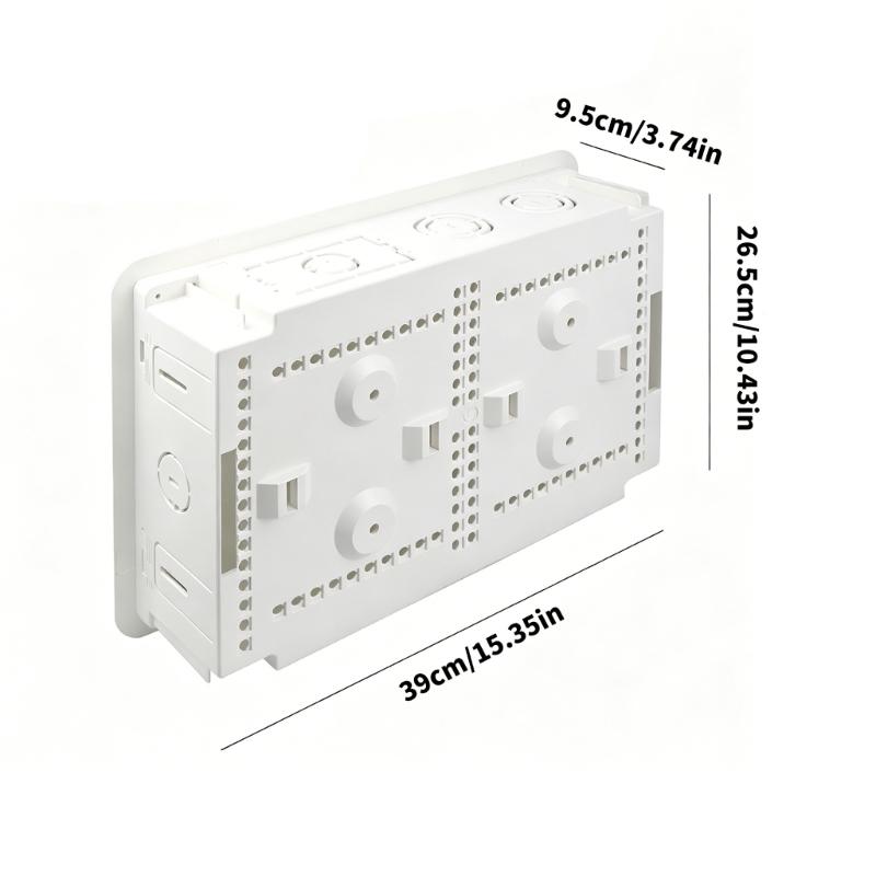 Cable Management Kit 9Inch Recessed Media Enclosure In Wall TV Media Box For Home Theater Systems And Networks Devices