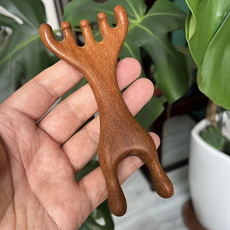 

Золотой сандал Многофункциональный инструмент для здоровья Массажер для глаз Очиститель носа Скребок для ушей Расческа для акупрессуры лица