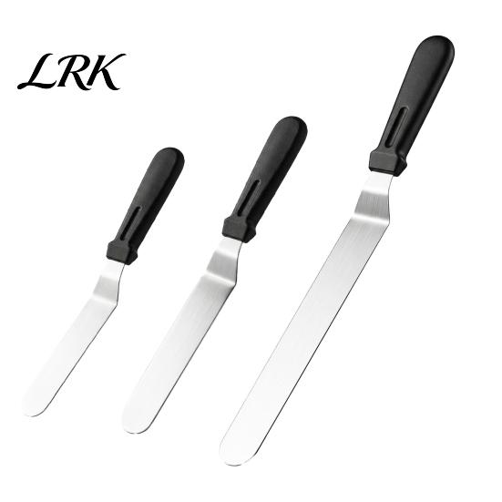 Stainless Steel Frosting Spatula 3Pcs/Set Cream Spatula, 6/8/10 Inch Blades Offset Ergonomic Cake Non-Slip Handle for Decorating, Baking & Pastry