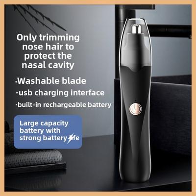 Unisex Electric Nose Hair Trimmer USB Rechargeable Nose Hair Remover Self-use Nostril and Earhole Hair Removal Instrument