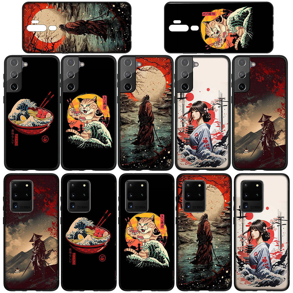 Cover for iPhone 16 15 Xiaomi Redmi Note 14 13 12 11 Pro Max 16e Samsung Galaxy S25 S24 S23 Moto OPPO Huawei Samurai Skeleton Ninja Bushido Phone Case