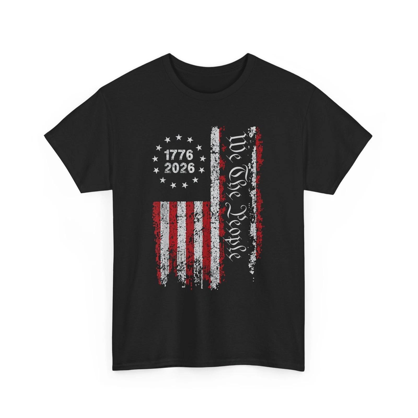 250 Years America Anniversary Shirt, 250th Independence Day Freedom T-Shirt L