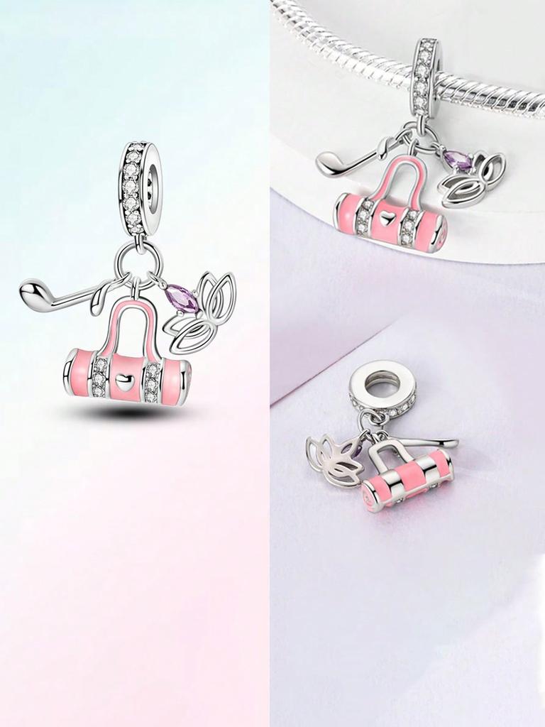 Charms Plata Cute Cat Ears Bow Tie Bead Charm Copper Plated Fit Charms Copperoriginal Bracelet For Jewelry Making Diy Charm