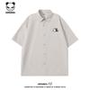 Hello Hipanda, Panda. High end, minimalist, solid color, lapel, short sleeved shirt