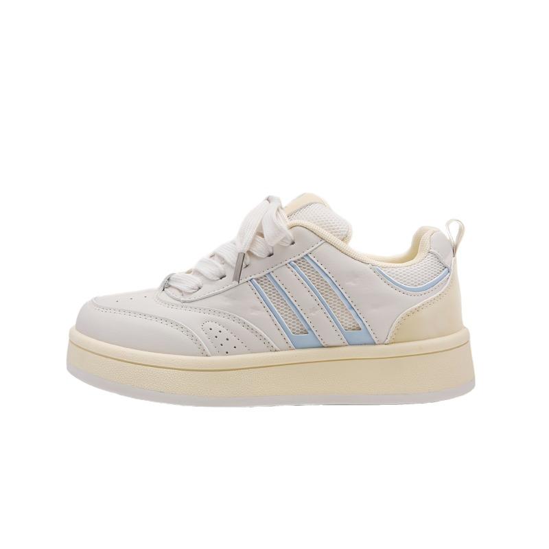 Mesh breathable thick-soled white shoes women's new fashionable versatile color matching sports and leisure breadboard shoes