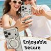 Luxury Metal Magnetic Phone Case for iPhone 17 Air 16 15 Pro Max For Magsafe 360° Rotation Stand Frameless Shockproof Protection Cover