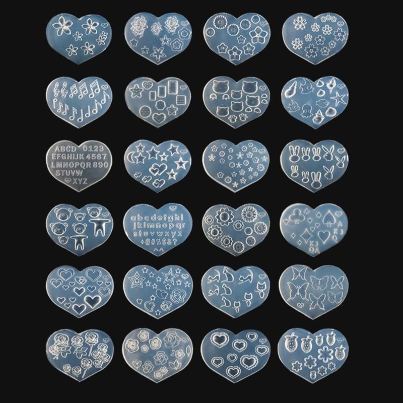 Silicone Nail Art Handicrafts Moulds DIY Nail Tools Accessories Nail Carving Molds Silicone Material for Nail Decoration