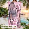 Sabrina Carpenter Beach Towel, Personalized Custom Name Text, Quick Dry Large Absorbent Towel For Beach Pool