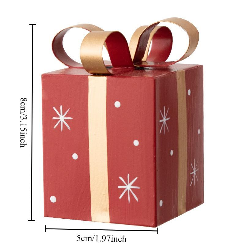 Christmas Wrought Iron Gift Package Christmas Tree Decoration Pendant Christmas Hanging Decoration Oliday Gift Box