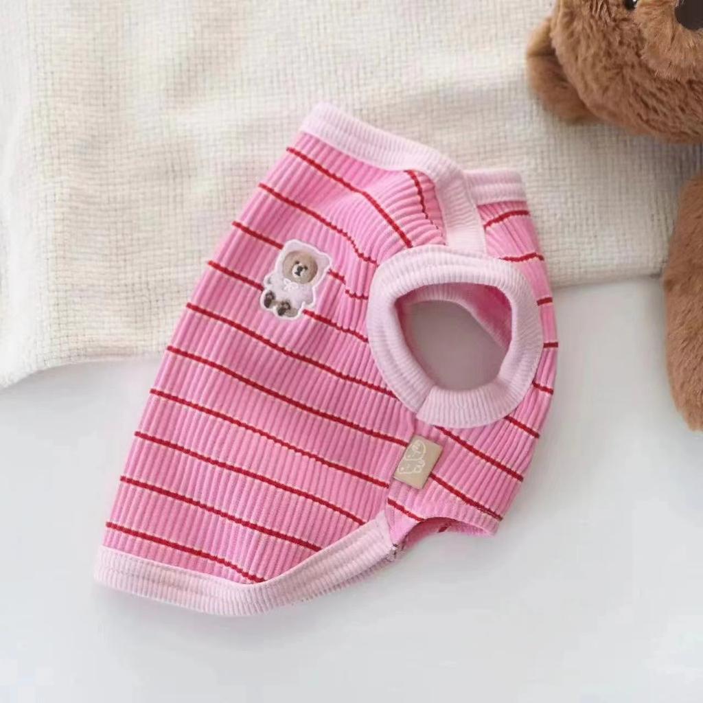 Striped Pet Vest Thin Teddy Bears Pomeranian Yorkshire Small Dog Cats Dogs Clothes Puppy Clothes Dog Cooling Vest