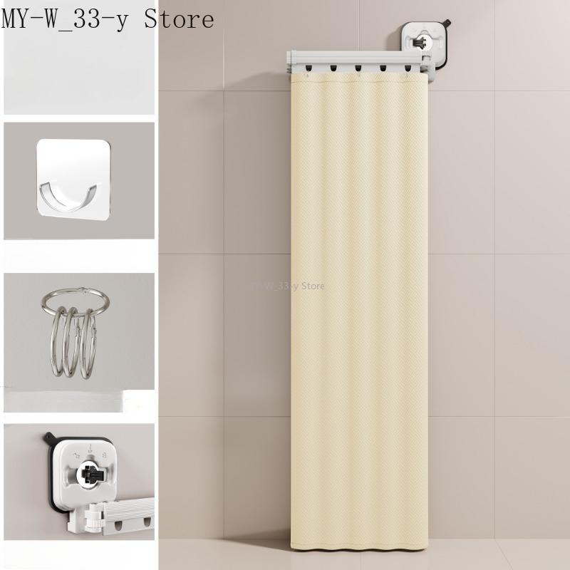 

Складна водонепроникна шторка для душу з присосками Без свердління для перегородки у ванній кімнаті Розділення сухої та вологої зони Шторка з ЕВА 80X180CM