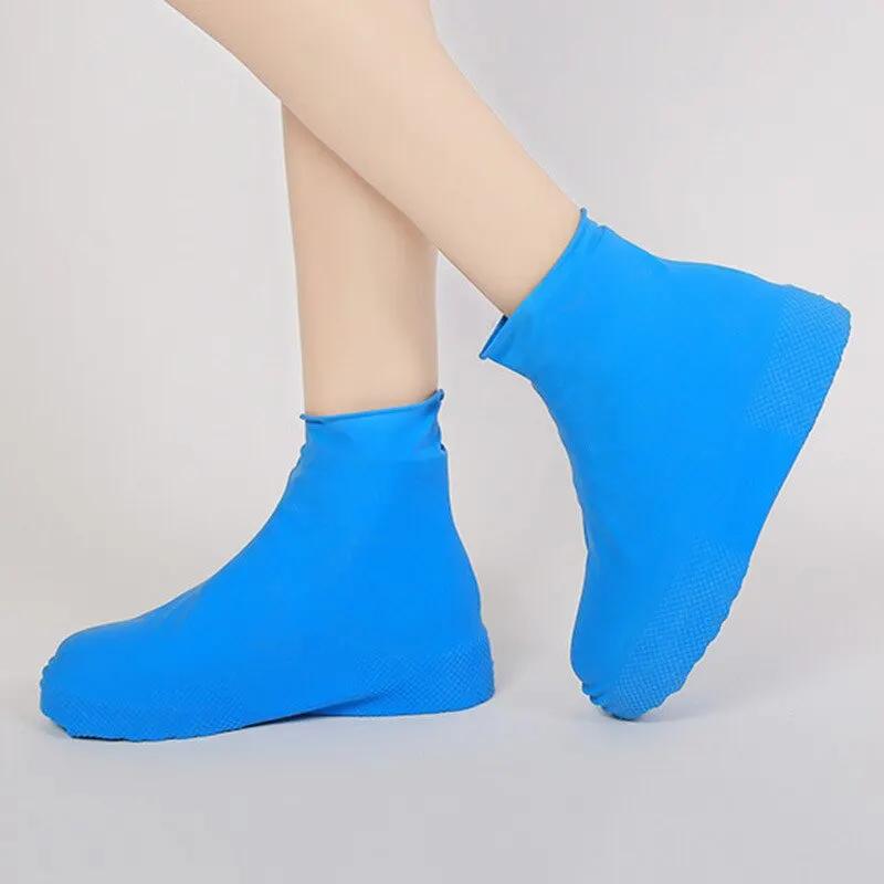 WaterProof Shoe Covers Unisex Shoes Protectors Reusable Non-Slip Rain Boot Overshoes Walking Shoes Accessories
