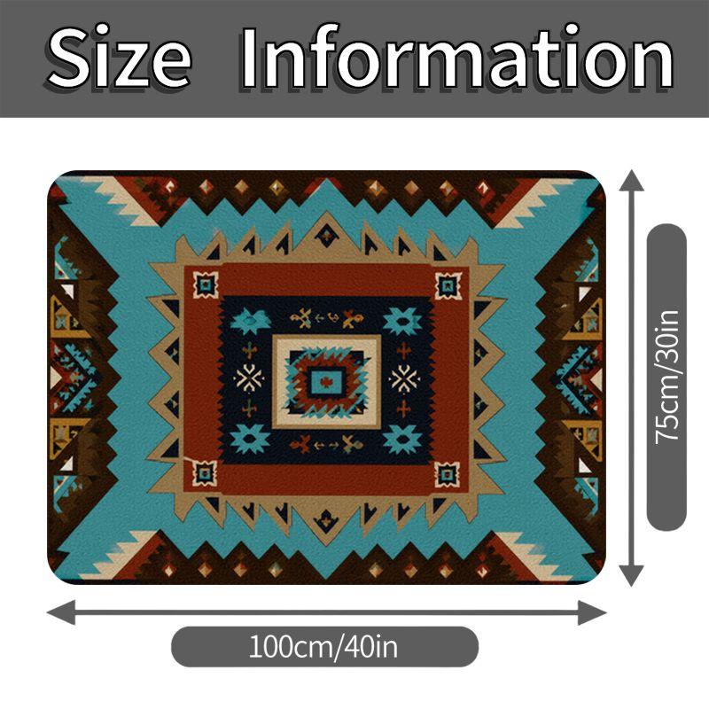 1Pcs Tribal Pattern Car Trunk Mat with Anti Slip Cargo Liner Waterproof Rear Storage Protector Floor Mat for SUV Sedan Vehicle I