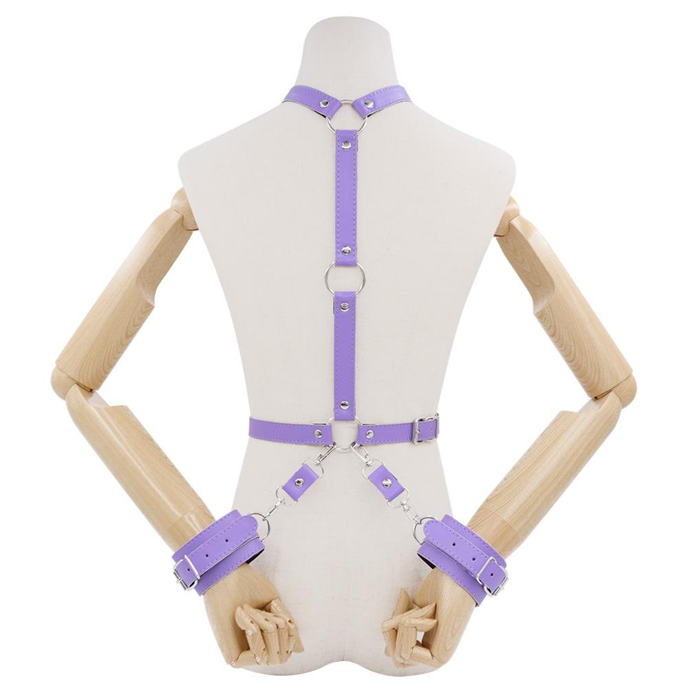 European and American SM Bondage and Discipline Clothing Sexy Adult Supplies Women's Leather Vest Sexy Party Clothing Nightclub Props