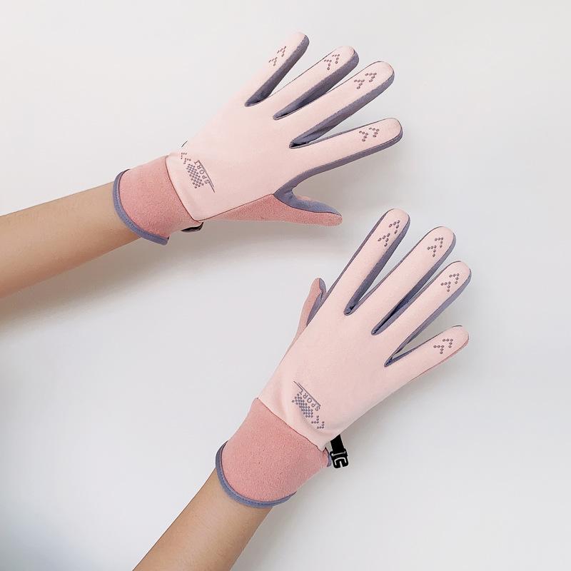 Водонепроницаемые перчатки женские теплые мужские уличные велосипедные бархатные тонкие ветрозащитные студенческие