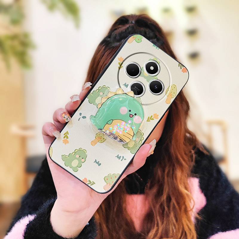 Silicone Dirt-resistant Phone Case For Redmi A4 5G Durable Cute Waterproof Quicksand protective Cartoon Soft Case TPU