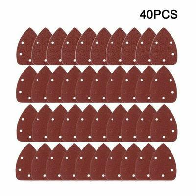 40PC  Sanding Sheets For Black and Decker Detail Palm Sander Pads Sandpaper
