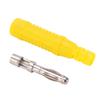 10pcs Metal Banana Plugs Red Copper 4mm Male Connector Plugs with Housing for Testing EquipmentYellow