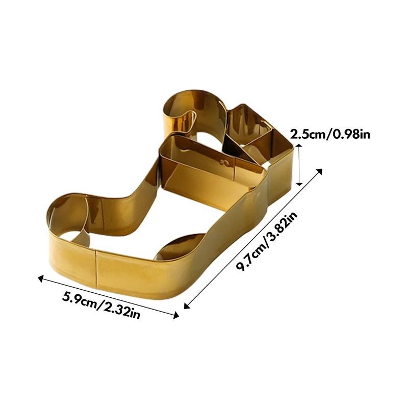 Stainless Steel Christmas Cookie Mold Gingerbread Man Xmas Socks Biscuit Cutter Mould Pastry Decorating Supplies Baking Tools
