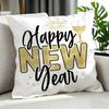 Holiday New Year'S Day Cushion Cover Cushion Cover Set 4Pcs 50X50 45X45 40X40 Pillowcase Decorative Sofa Home Decor