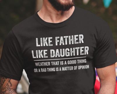 Tel père telle fille Cadeau de Fête des Pères Pour Père T-shirt Cadeau Pour Papa