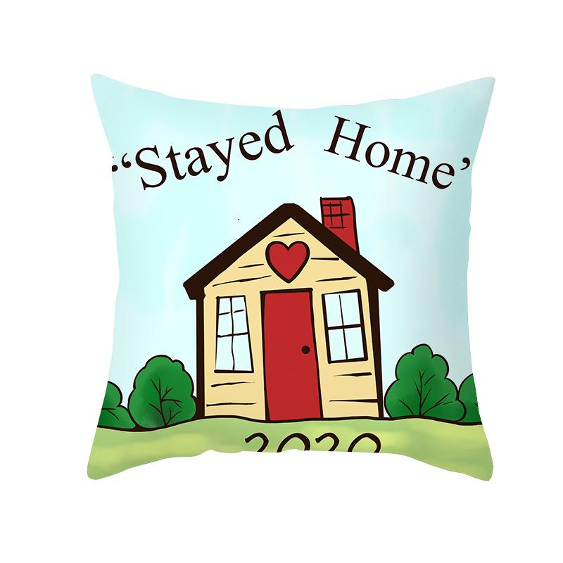 Christmas Pillow Case Cartoon Vent Mask Santa Claus Series Printed Sofa Cushion Pillow Case Home