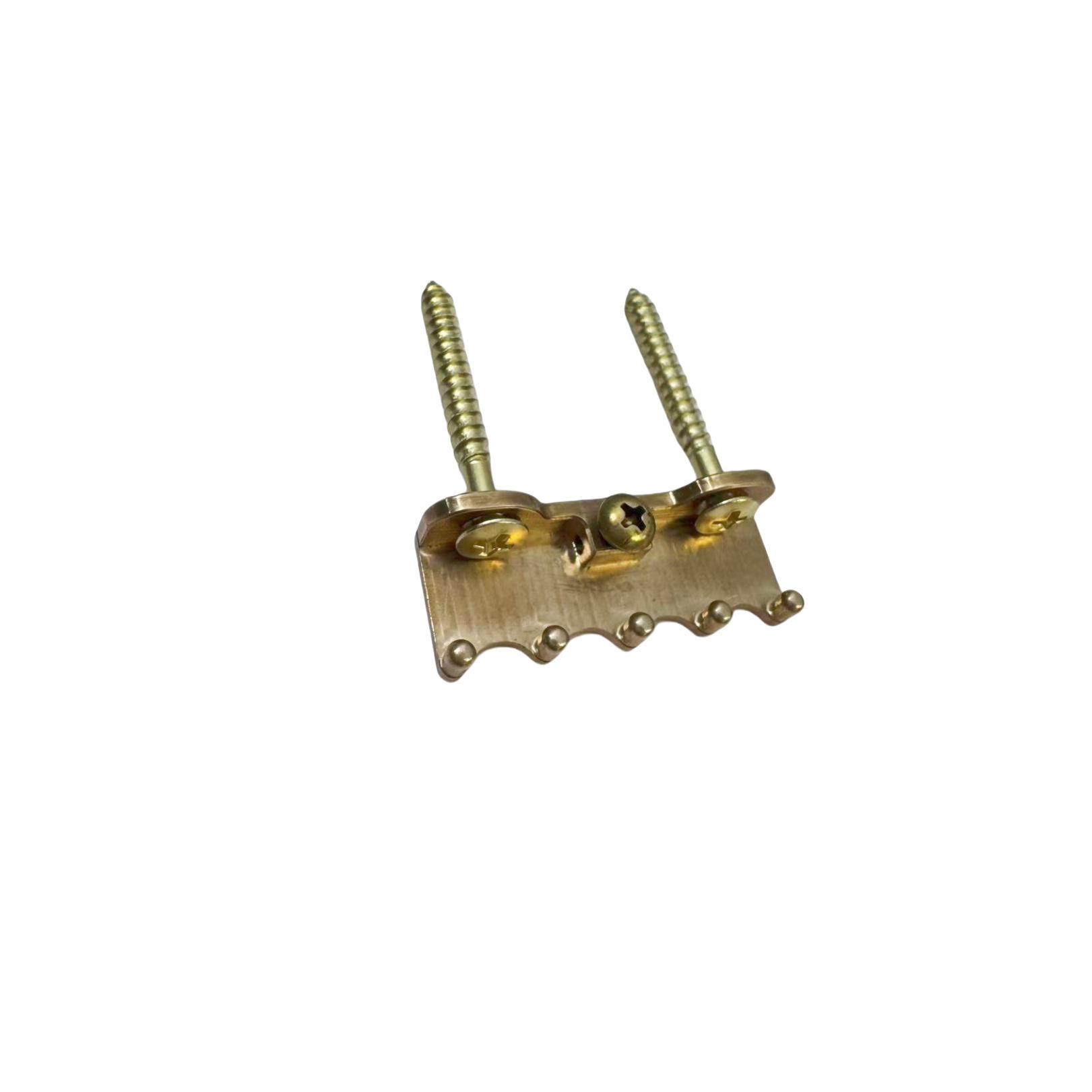 Brass Electric Guitar Tremolo System Bridge with Pure Copper Hook, 49.5x19MM Springs, Single/Double Rocker ABS