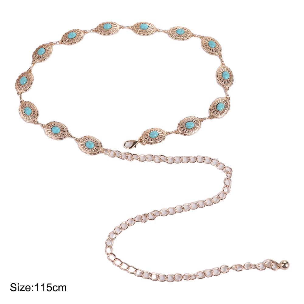 Y2K Punk Style Beach Body Chain All-match Bohemian Belts Metal Belt Women Waist Chain Ethnic Style