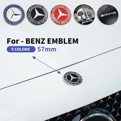 1pcs 57mm Car Front Hood Emblem Badge Bonnet Car Accessories For Mercedes Benz W204 W205 W212 W213 W221 W177 W246 GLA GLC CLA A