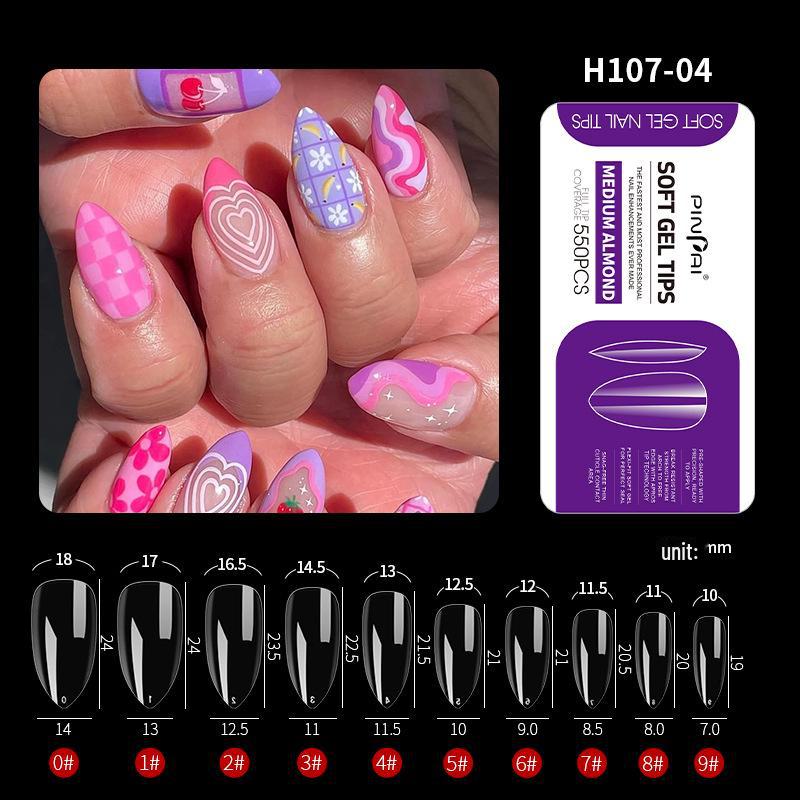 Frosted Fine Dog White Nail Art Tips - Ultra-thin Seamless False Nail Stickers