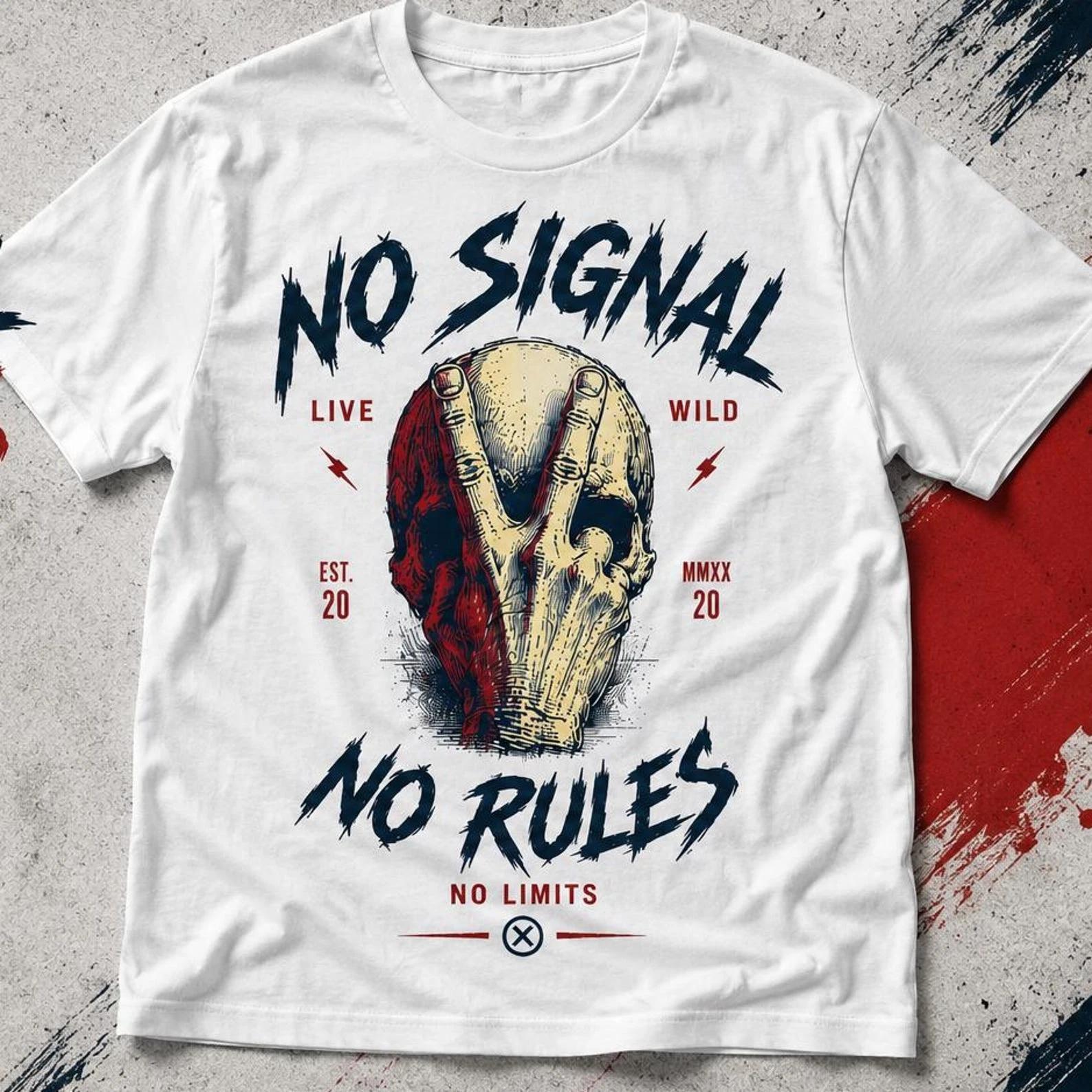 Rule Breaker Skull Graphic T Shirt Vintage Punk Streetwear Rebel Tee XXXL