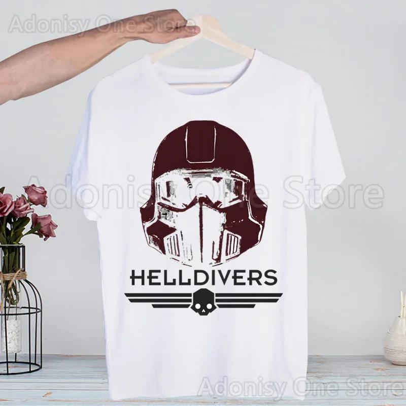 

Helldivers T-Shirt Men Unisex Anime Cartoon Design Men Tee Shirt Homme Summer Tops Short Sleeve Vintage Style 4XL
