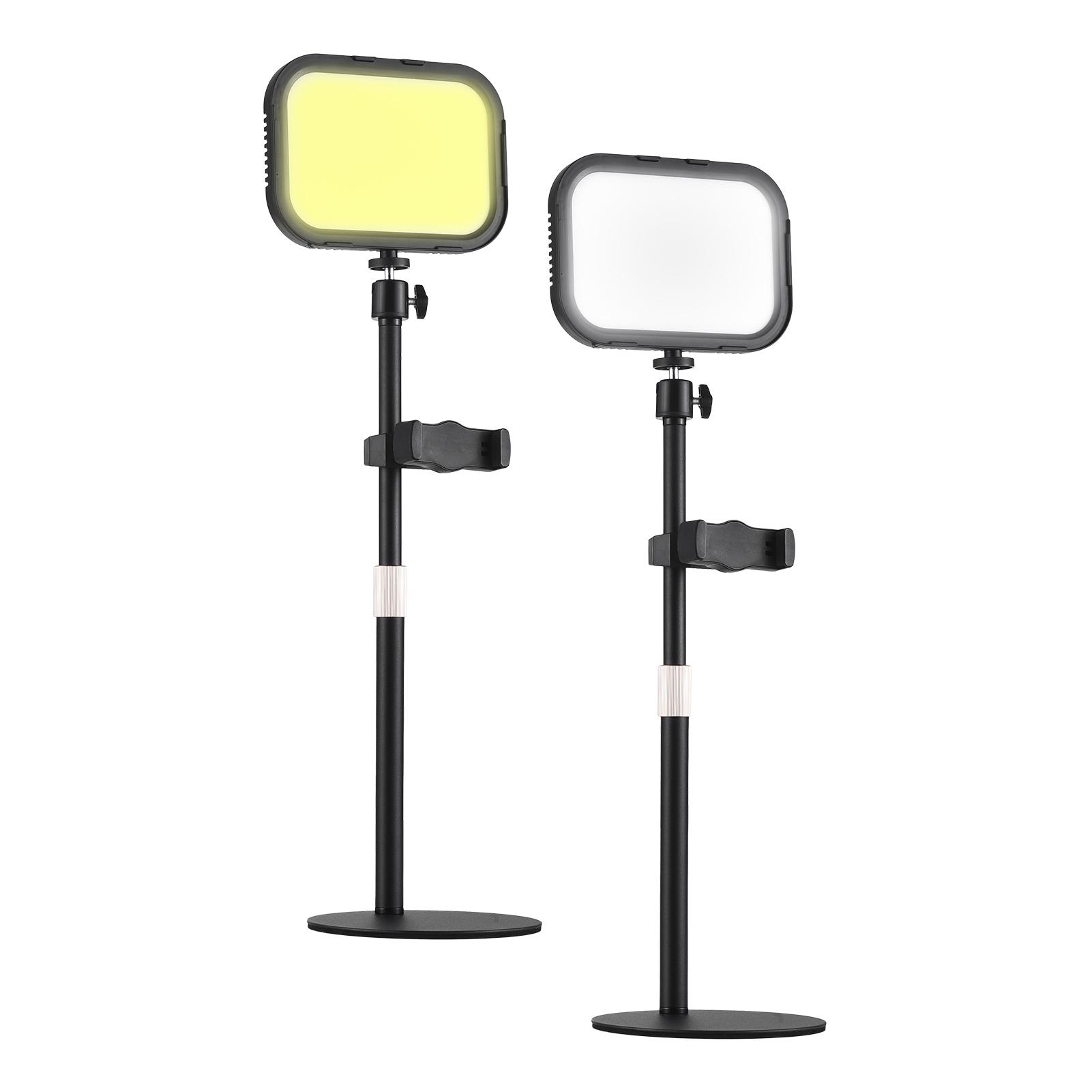 

2 шт. Настільна світлодіодна відеопанель 12 Вт Світло для відеоконференцій для зустрічей Zoom 3000K-6500K 2-Pack