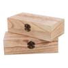 1 Set 2Pcs Retro Wooden Gift Packing Boxes Creative Oblong Gift Storage Boxes Jewelry Box Preserved Flower Box