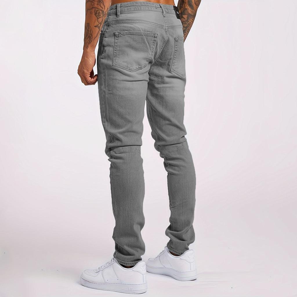 Men's Jeans Casual Trend Slim Fit With Pocket Pants