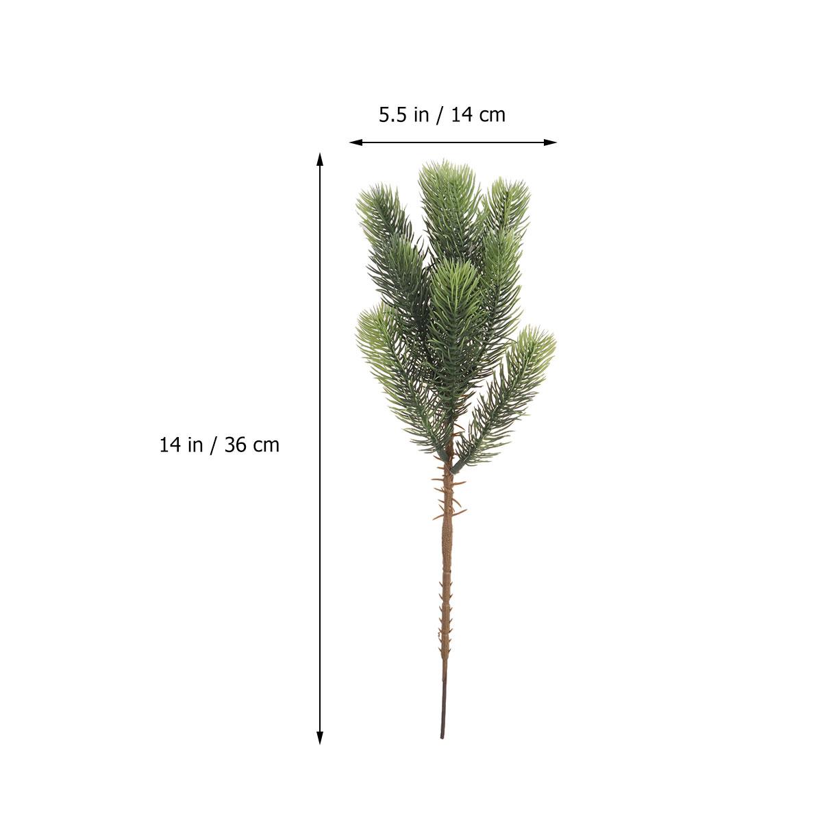 

2Pcs Artificial Xmas Leaf Premium Simulated Pine Leaves Green for Home Office Restaurant Decoration Artificial Leaves Decor 39X25X2CM