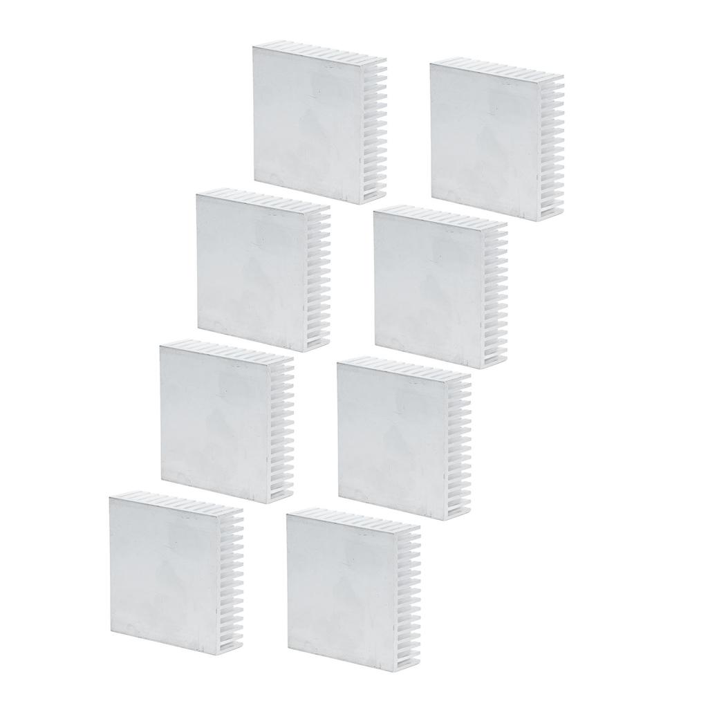 8Pcs Heat Sink Cooling Heatsink Cooler Aluminium Alloy 50x50x15mm Accessory WhiteWithout Back