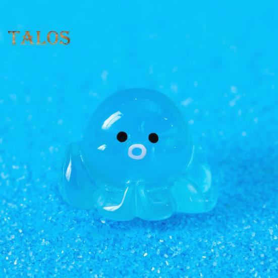 32 Stück Mini-Oktopus-Figuren, im Dunkeln leuchtend, Kunstharz, winzige Oktopus-Miniatur-Oktopus-Statuen für Feengärten, Aquarien, Heimwerkerarbeiten