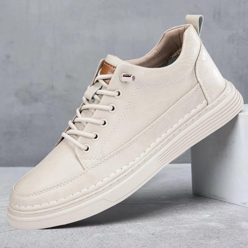 Fashion Handmade Genuine Leather Mens Shoes Design Sneakers Man Comfortable Men Casual Shoes Outdoor Hot Sale Moccasins Driving Shoes