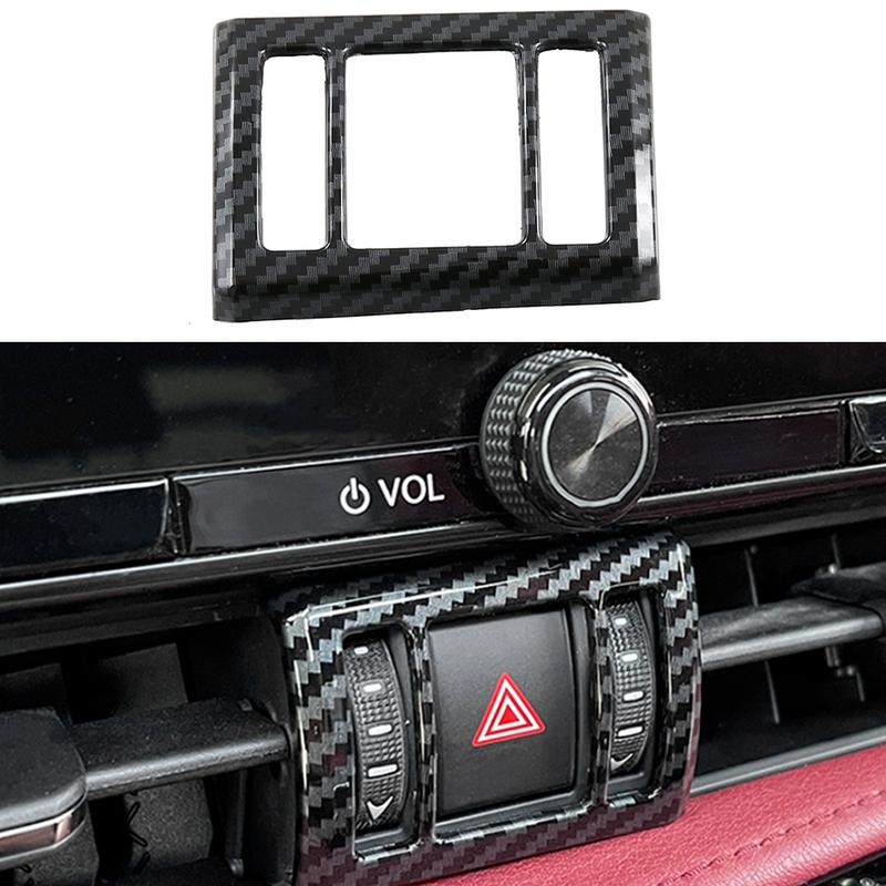 For Lexus NX 250 350 Carbon Fiber look Car Warning Light Switch Cover Trim Switch Panel Frame Trim Cover Decoration Sticker