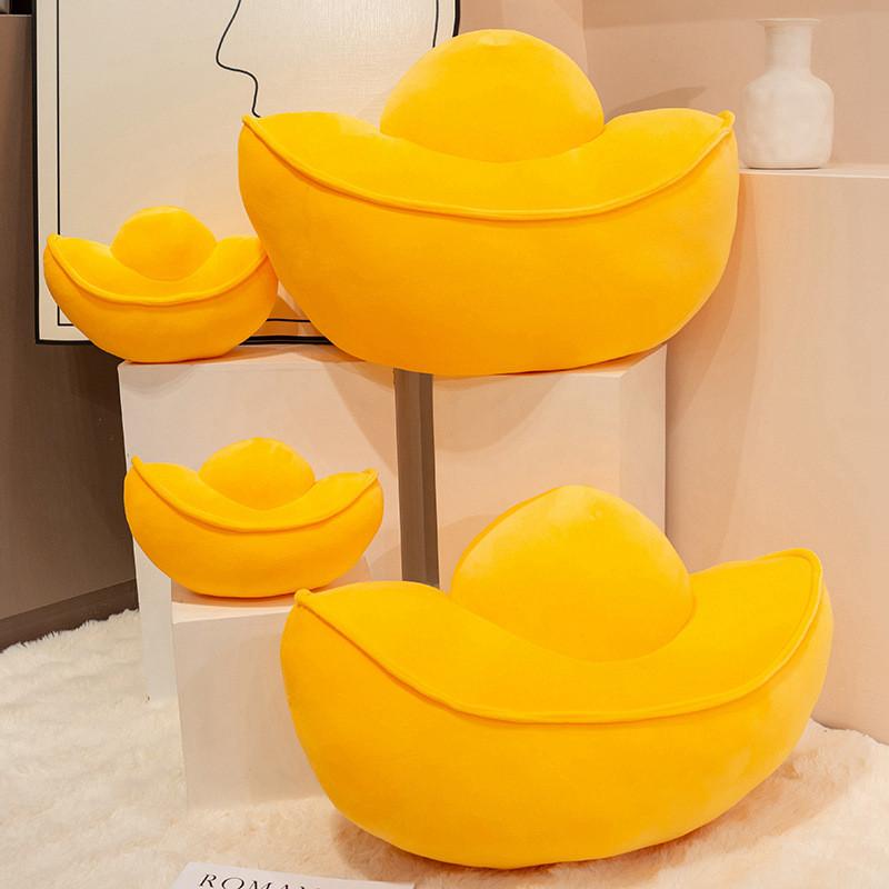 Simulation Gold Ingot Plush Toys Stuffed Dolls Bedroom Decorations Gift Kids
