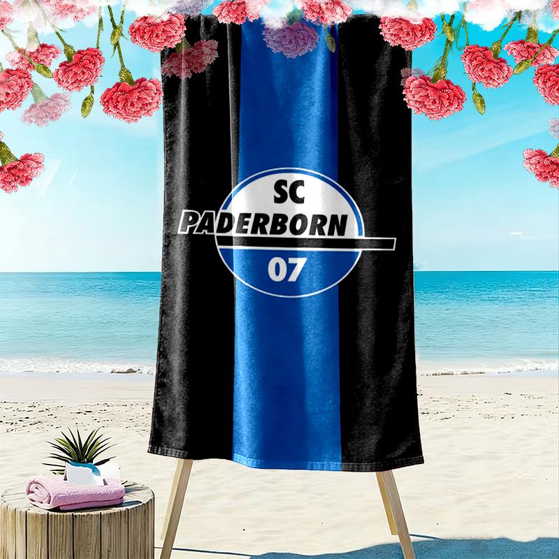 SC Paderborn 07 2D Flat Print Beach Towel, Large Soft Quick Dry Towel for Beach Camping Swimming