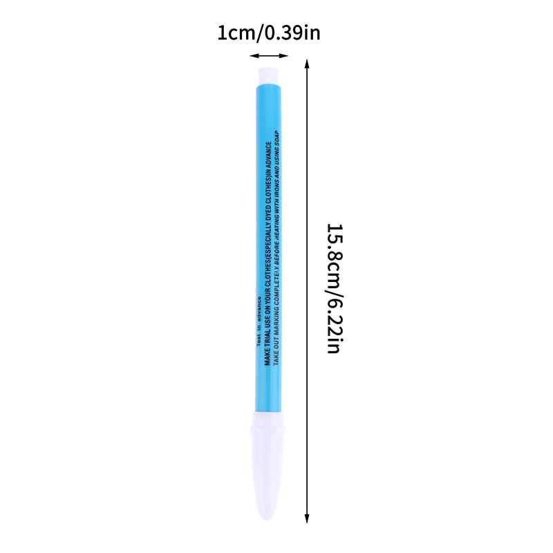 2Pcs Blue Water Erasable Fabric Marking Pen Washable Fabric Pen Disappears In Water Bright Colors Fiber Pen Tips For Quilting