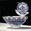 Porcelain Blue and White Kung Fu Teacup Set – Single Douli Cup for Tea Tasting