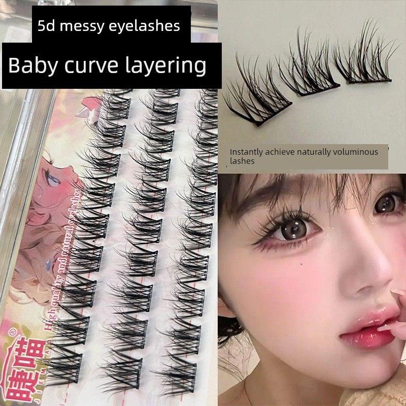 

Meow Glue-Free Eyelashes Large Capacity False Eyelashes Eyelash Meow Glue-Free Eyelashes Segmented Single Cluster Natural Sunflower Fox Style 5D 3 Rows of 5D Mink Velvet - Glue-Free