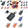Stylish Genuine Leather Universal Car Key Holder Compact Design For Everyday Use In Multiple Colors